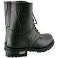 Xelement 1446 Men's 'Vigilant' Black Leather Logger Boots with Inside Zipper