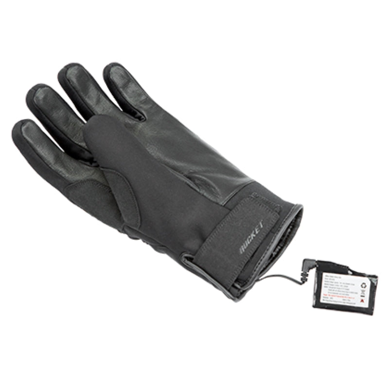 Joe Rocket Men’s Black Burner Leather Palm Heated Lite Gloves
