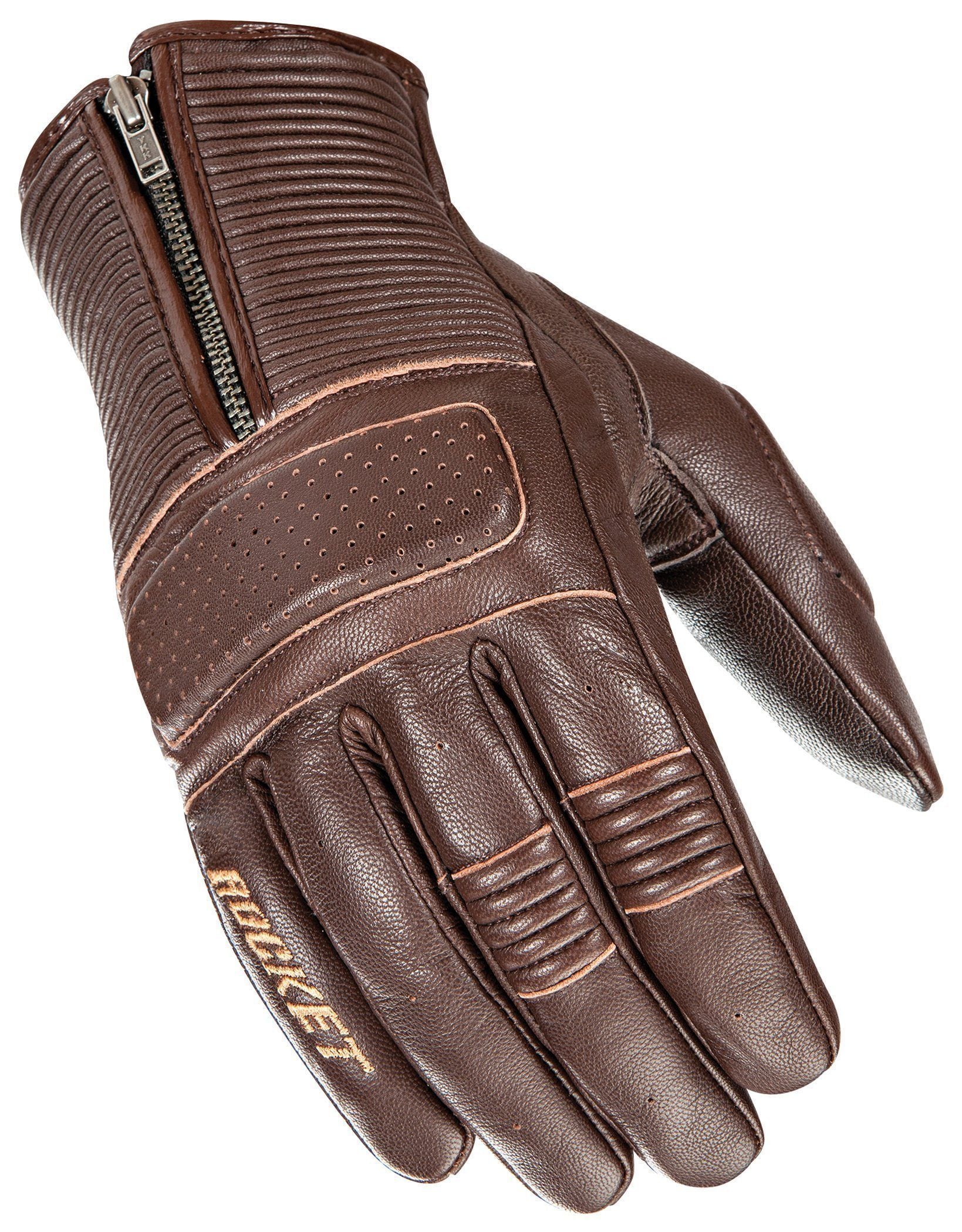 Joe Rocket Cafe Racer Men's Brown Leather Gloves