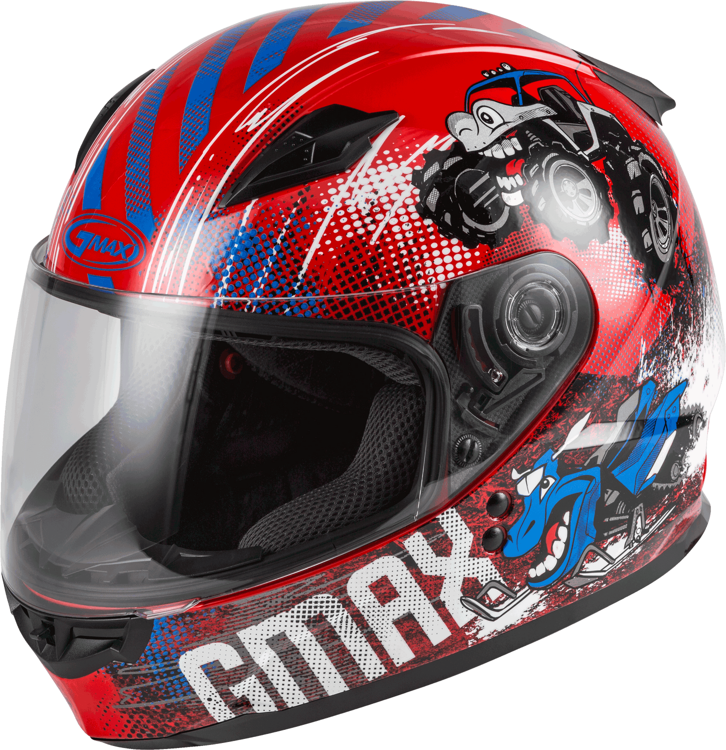 Gmax 72-4997 Youth GM-49Y 'Beasts' Full-Face Helmet Red/Blue/Grey