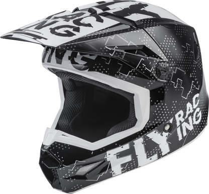 Fly Racing 73-3491 Youth Kinetic Scan Helmet Black/White