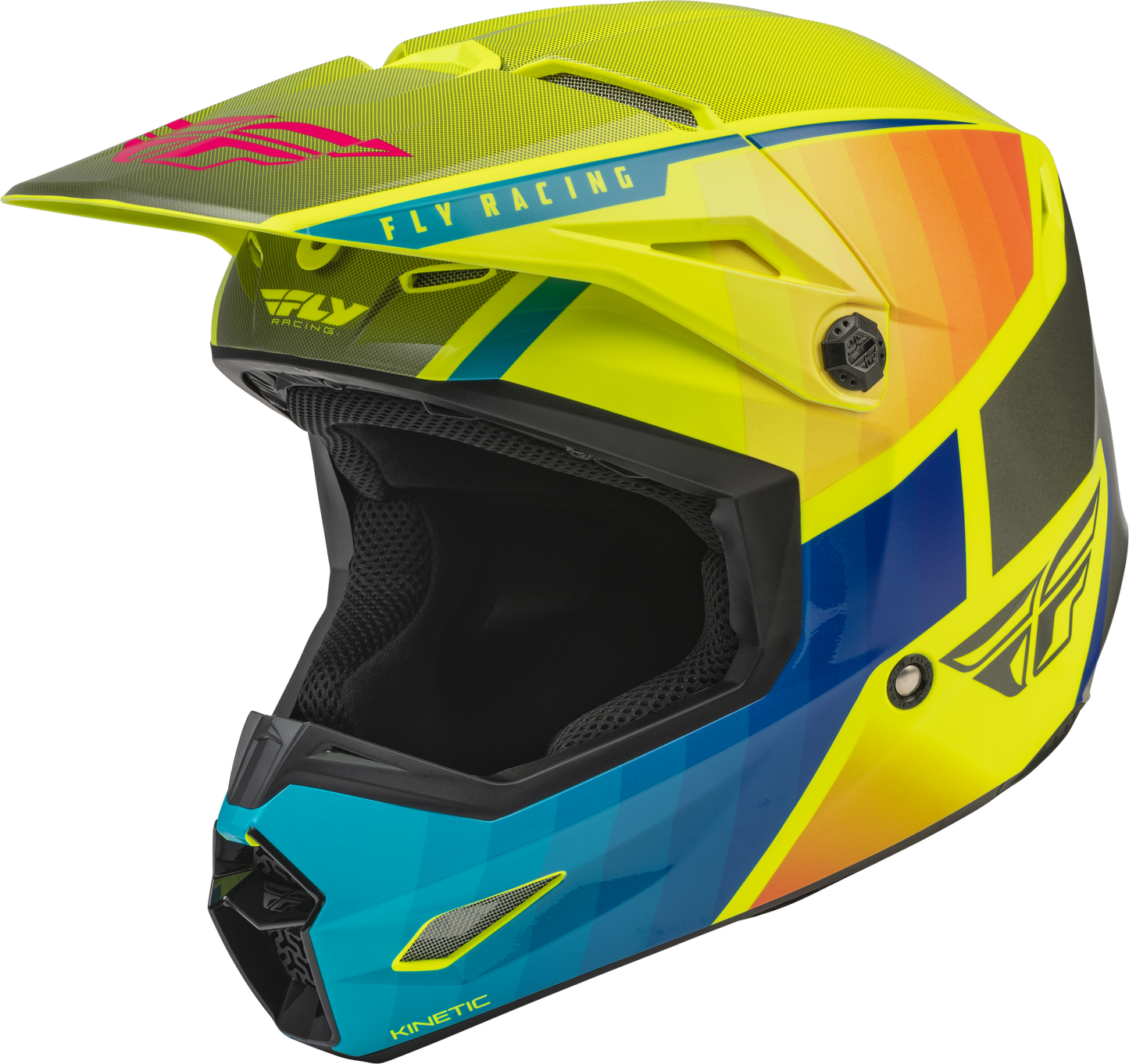 Fly Racing 73-8642 Kinetic Drift Helmet Blue/Hi-Vis/Charcoal