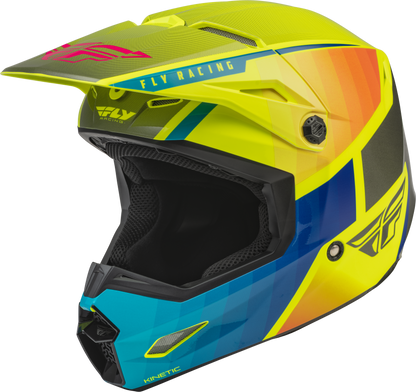 Fly Racing 73-8642 Kinetic Drift Helmet Blue/Hi-Vis/Charcoal
