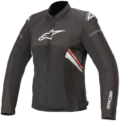 Alpinestars Women’s Stella T-GP Plus R v3 Airflow Black, and Fluorescent Red Textile Jacket