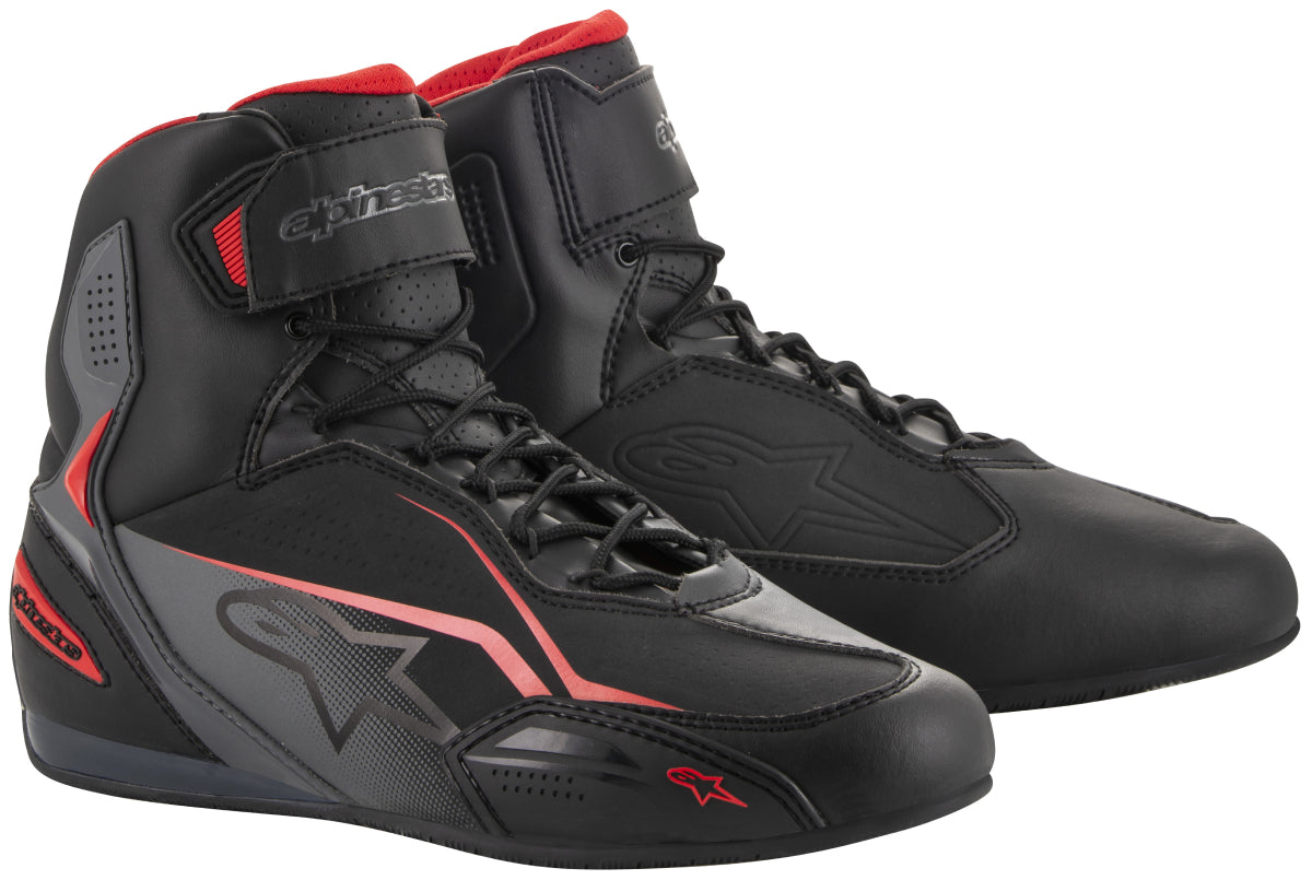 Alpinestars Men’s Faster-3 Black, Grey and Red Riding Shoes