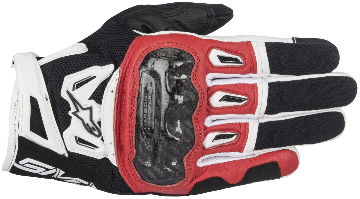 Alpinestars Men’s SMX-2 Air Carbon v2 Black, Red and White Gloves
