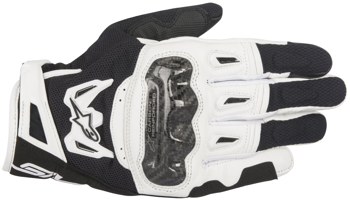 Alpinestars Men’s SMX-2 Air Carbon v2 Black and White Gloves