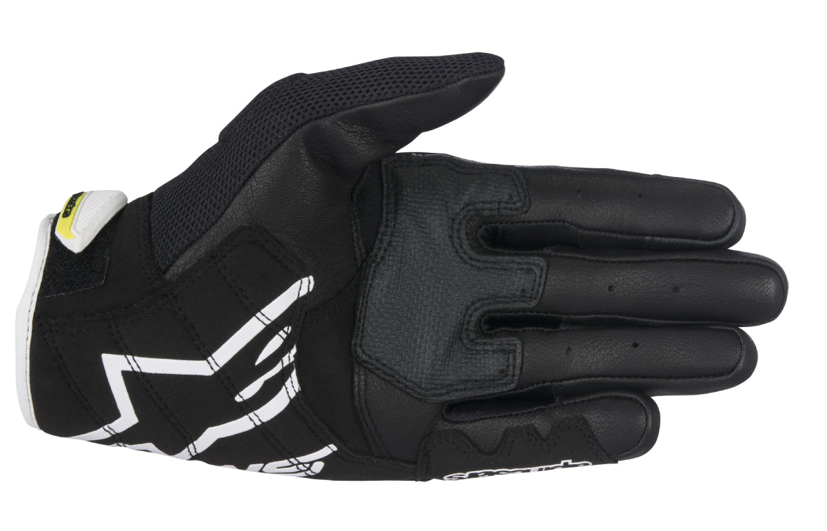 Alpinestars Men’s SMX-2 Air Carbon v2 Black, White and Fluorescent Yellow Gloves