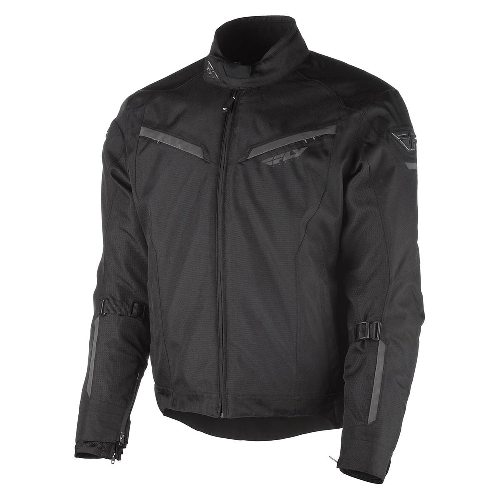 Fly Racing Strata Men's Black Mesh/Textile Jacket with Armor