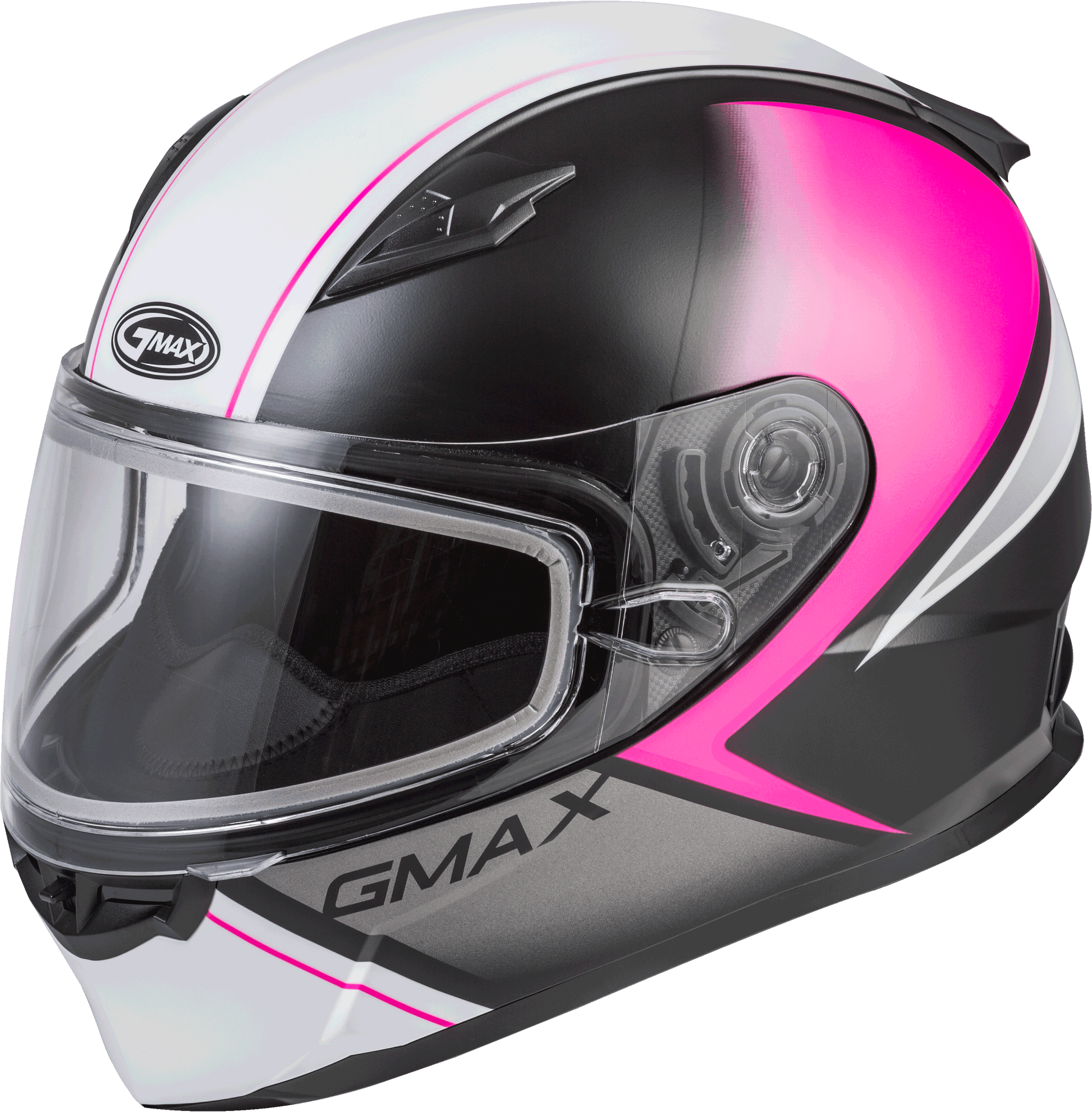 Gmax 72-6007 Youth GM-49Y 'Hail' Snow Helmet Matte Black/Pink/White