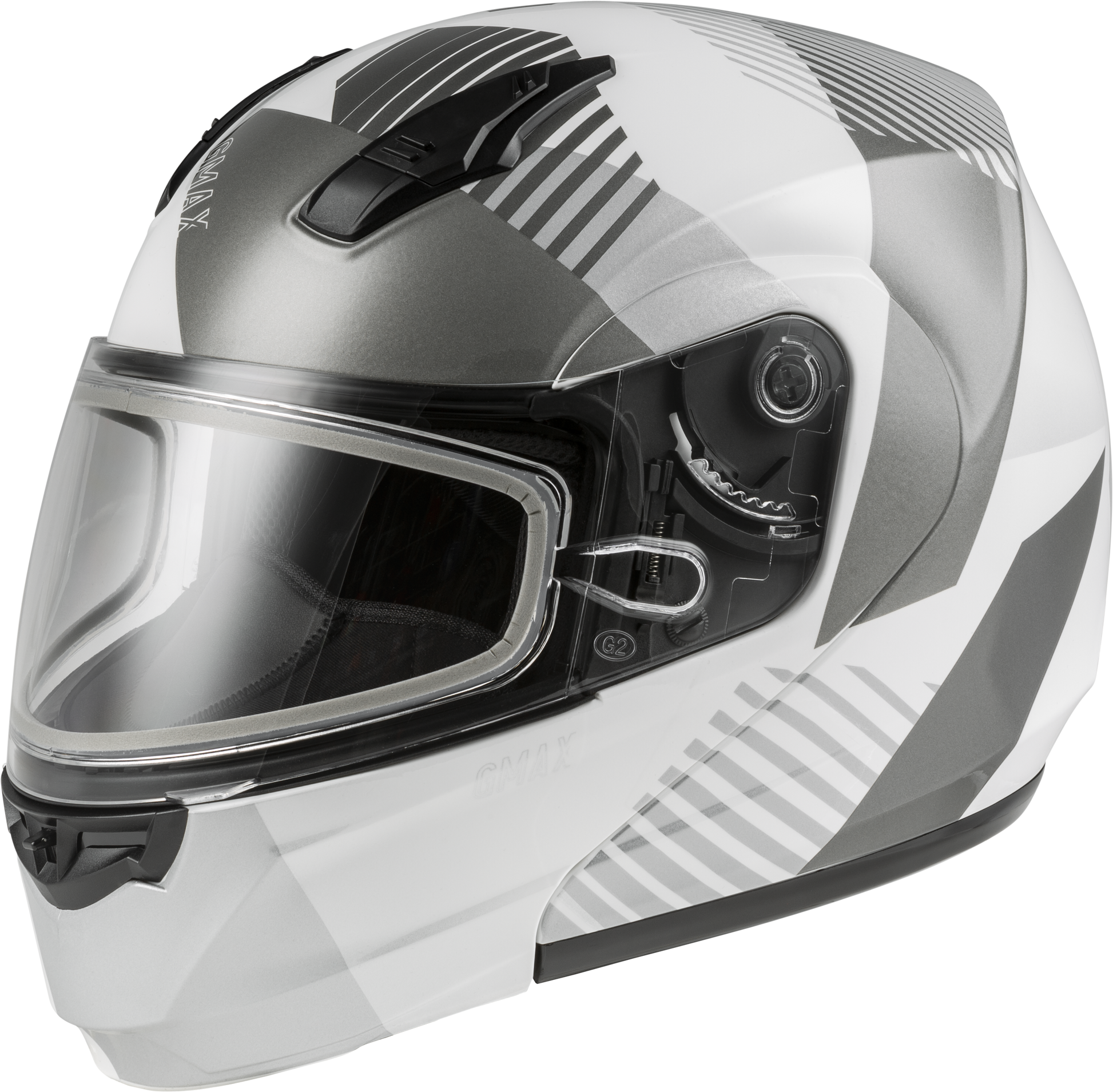 Gmax 72-5930 MD-04S 'Reserve' Modular Snow Helmet White/Silver