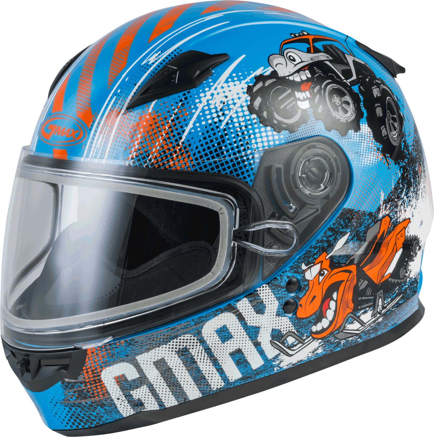 Gmax 72-6030 Youth GM-49Y 'Beasts' Snow Helmet Orange/Blue/Grey
