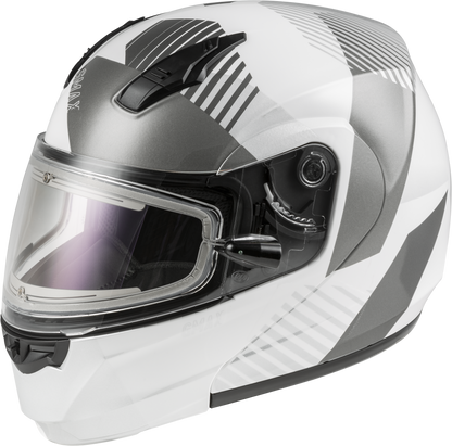 Gmax E72-5930 -04S 'Reserve' Modular Helmet W/Electric Shield White/Silver