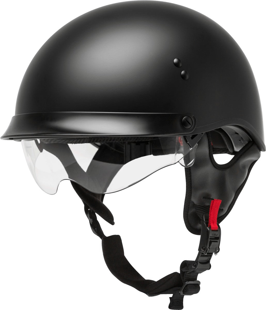 Gmax HH-65 Full Dressed Half Helmet Matte Black