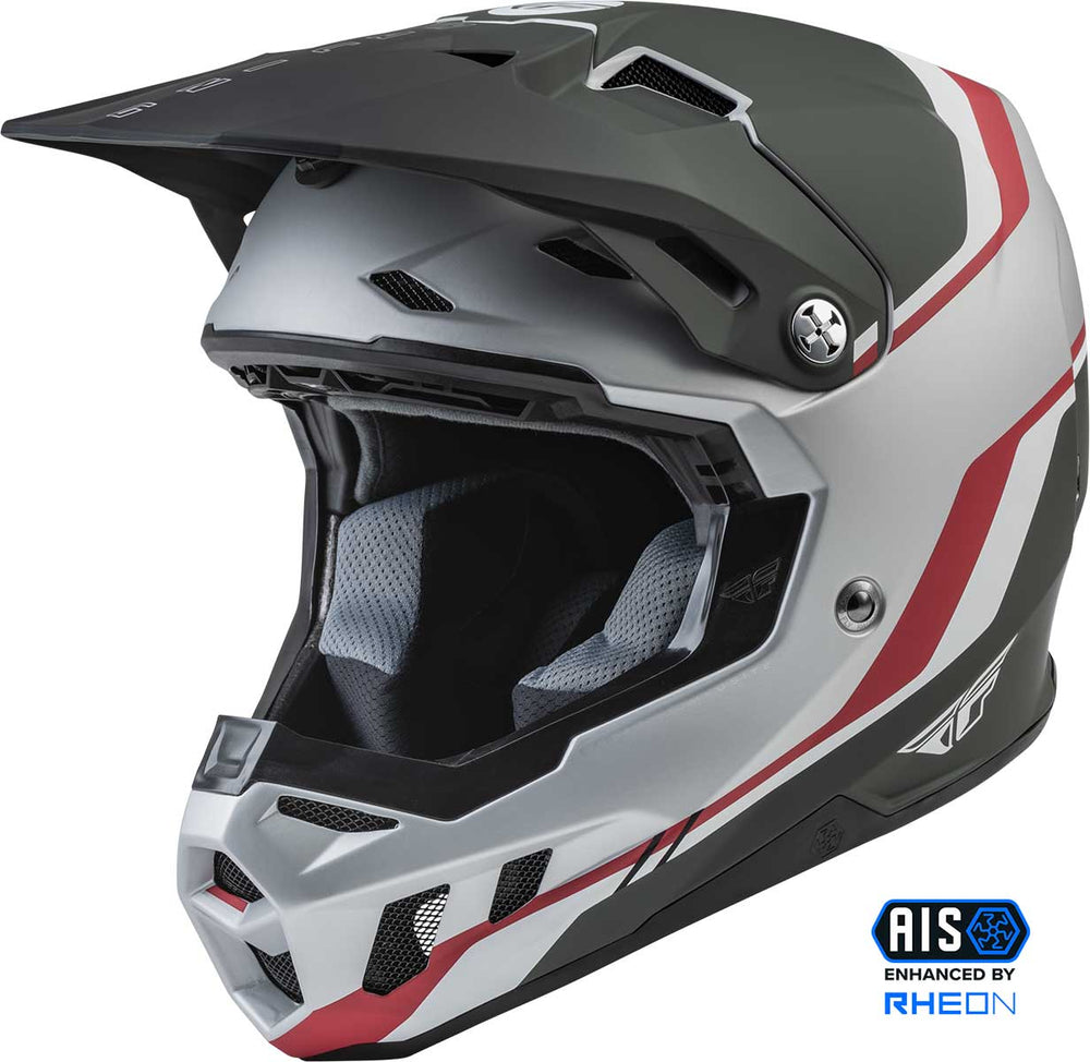 Fly Racing 73-4313 Formula Cc Driver Helmet Matte Silver/Red/White