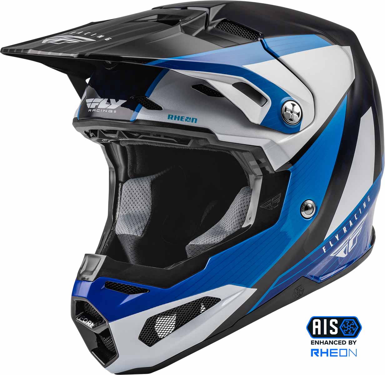 Fly Racing 73-4430 Formula Carbon Prime Helmet Blue/White/Blue Carbon