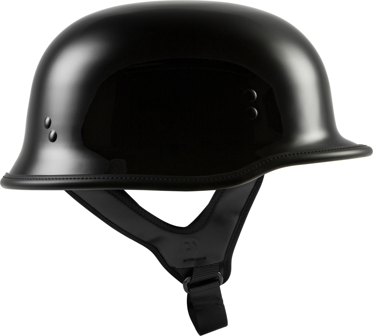 Highway 21 9MM Gloss Black German Beanie Helmet