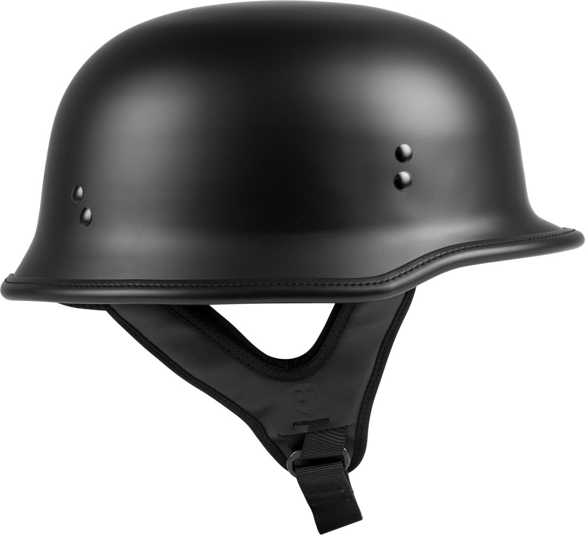 Highway 21 9MM Matte Black German Beanie Helmet