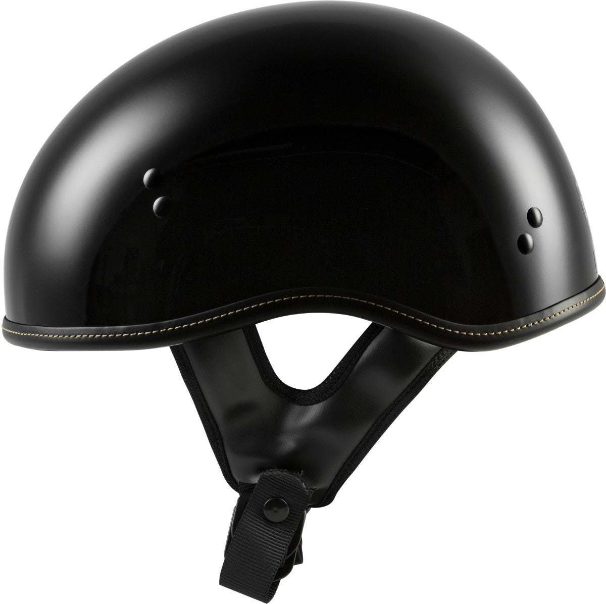 Highway 21.357 Solid Gloss Black Half Helmet