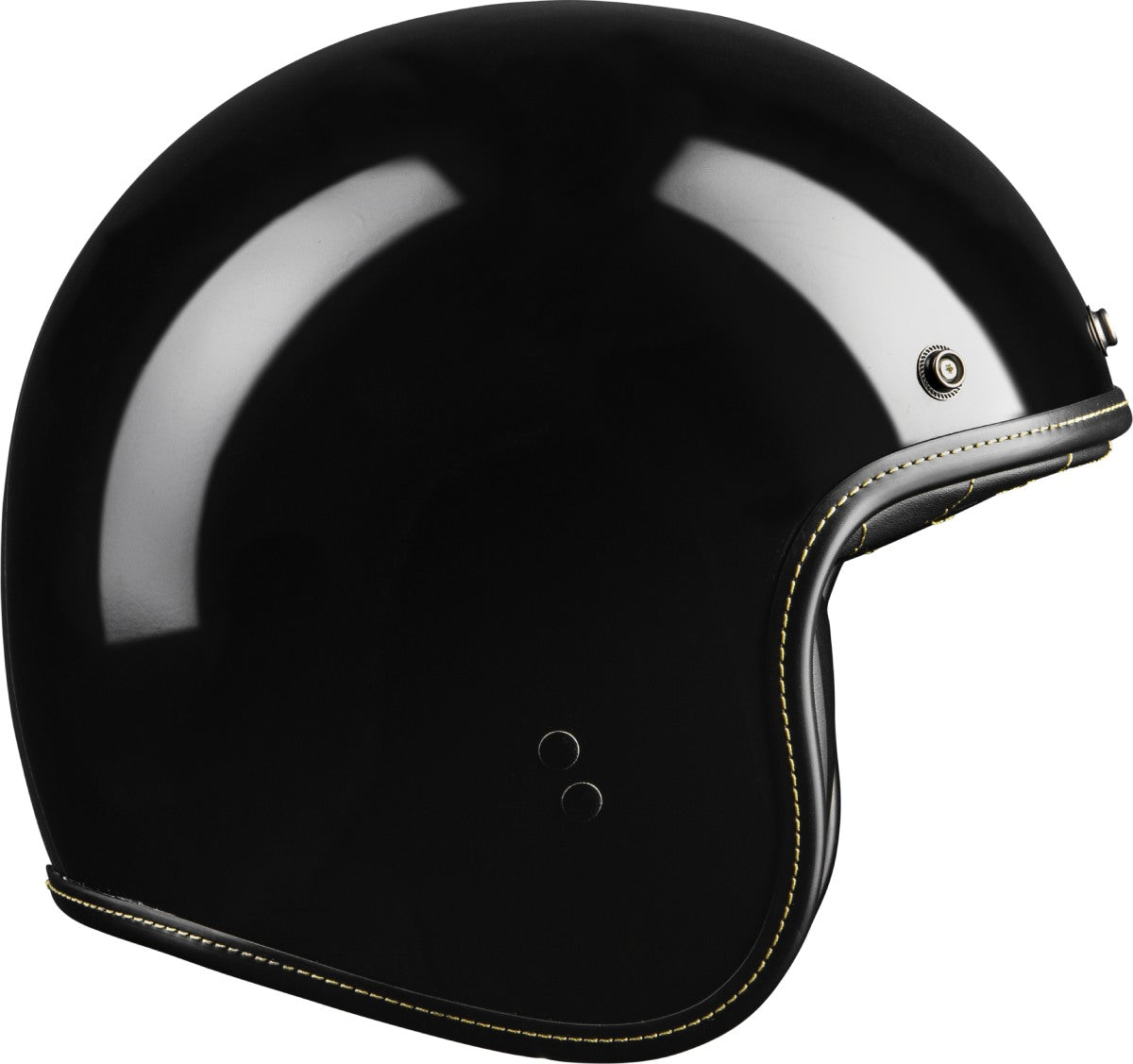 Highway 21 Gloss Black .38 Retro Open Face 3/4 Helmet