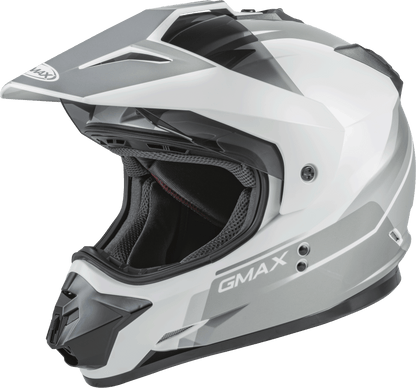 Gmax 72-7012 GM-11 Dual-Sport Scud Helmet White/Grey