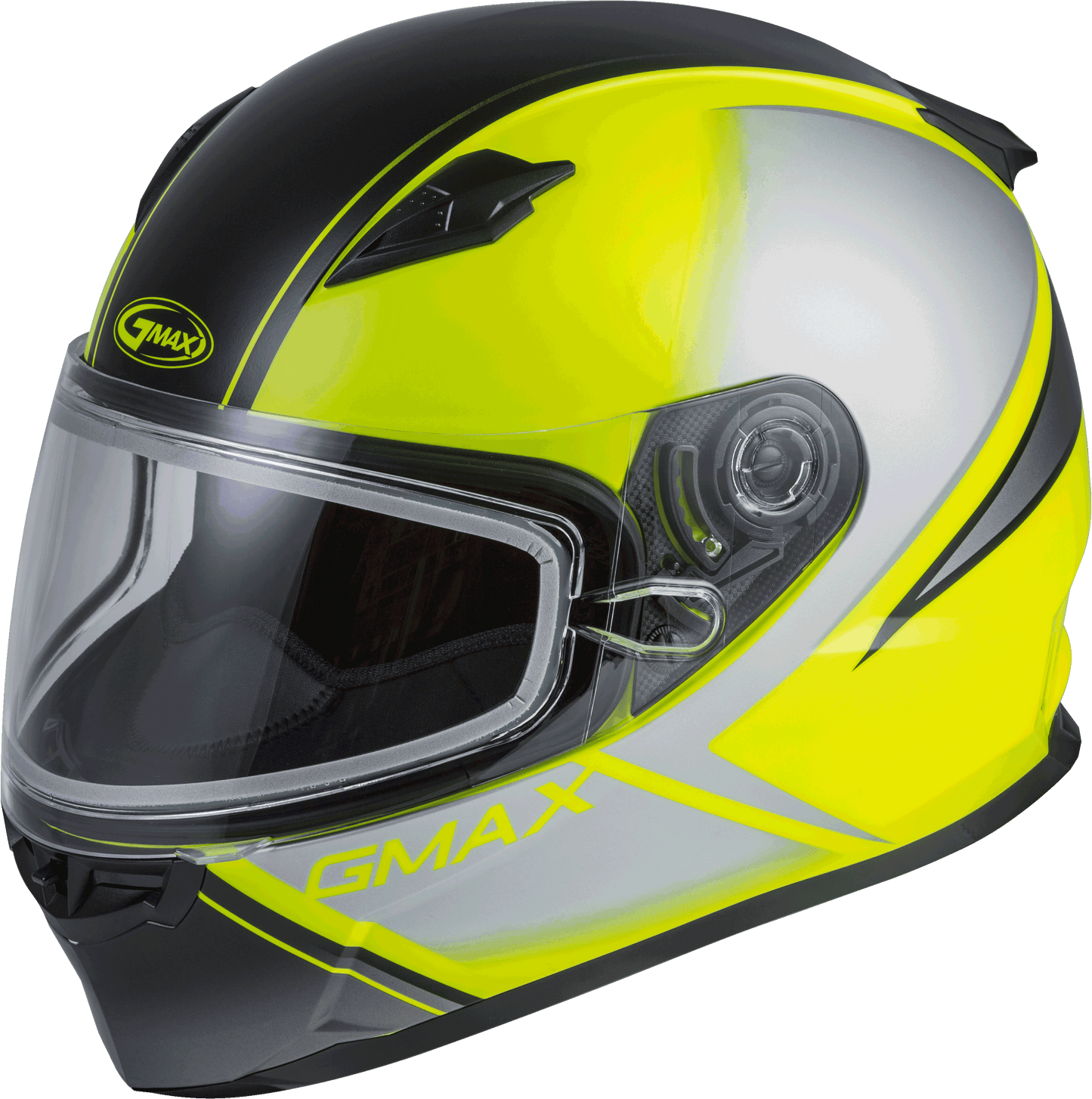Gmax 72-6336 FF-49S 'Hail' Full-Face Snow Helmet Matte Hi-Vis/Blk/Gry