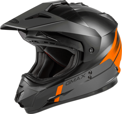Gmax 72-7017 GM-11 Dual-Sport Scud Helmet Matte Black/Orange/Grey