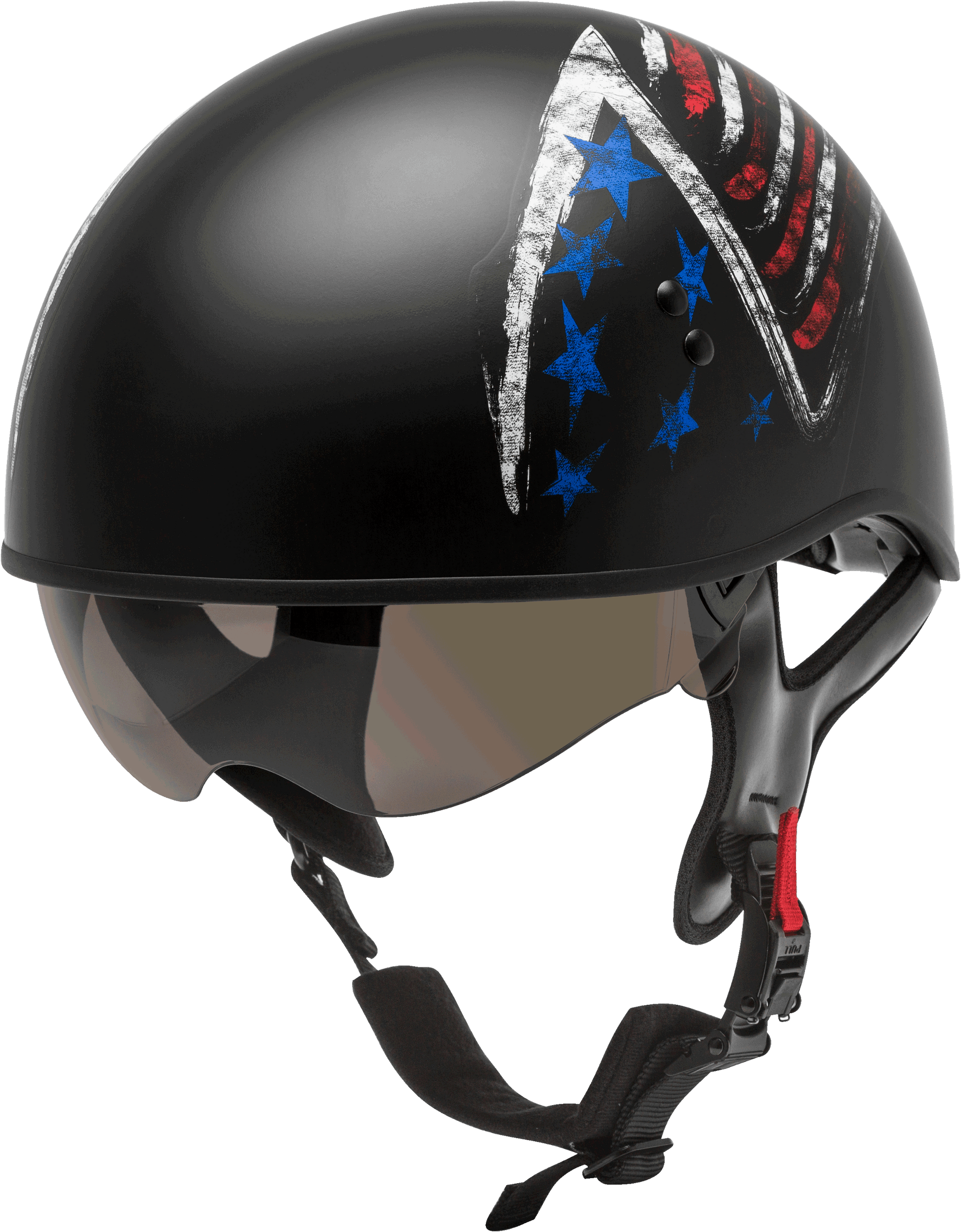 Gmax 72-5648 HH-65 'Bravery' Half HelmetMatte Black/Red/White/Blue