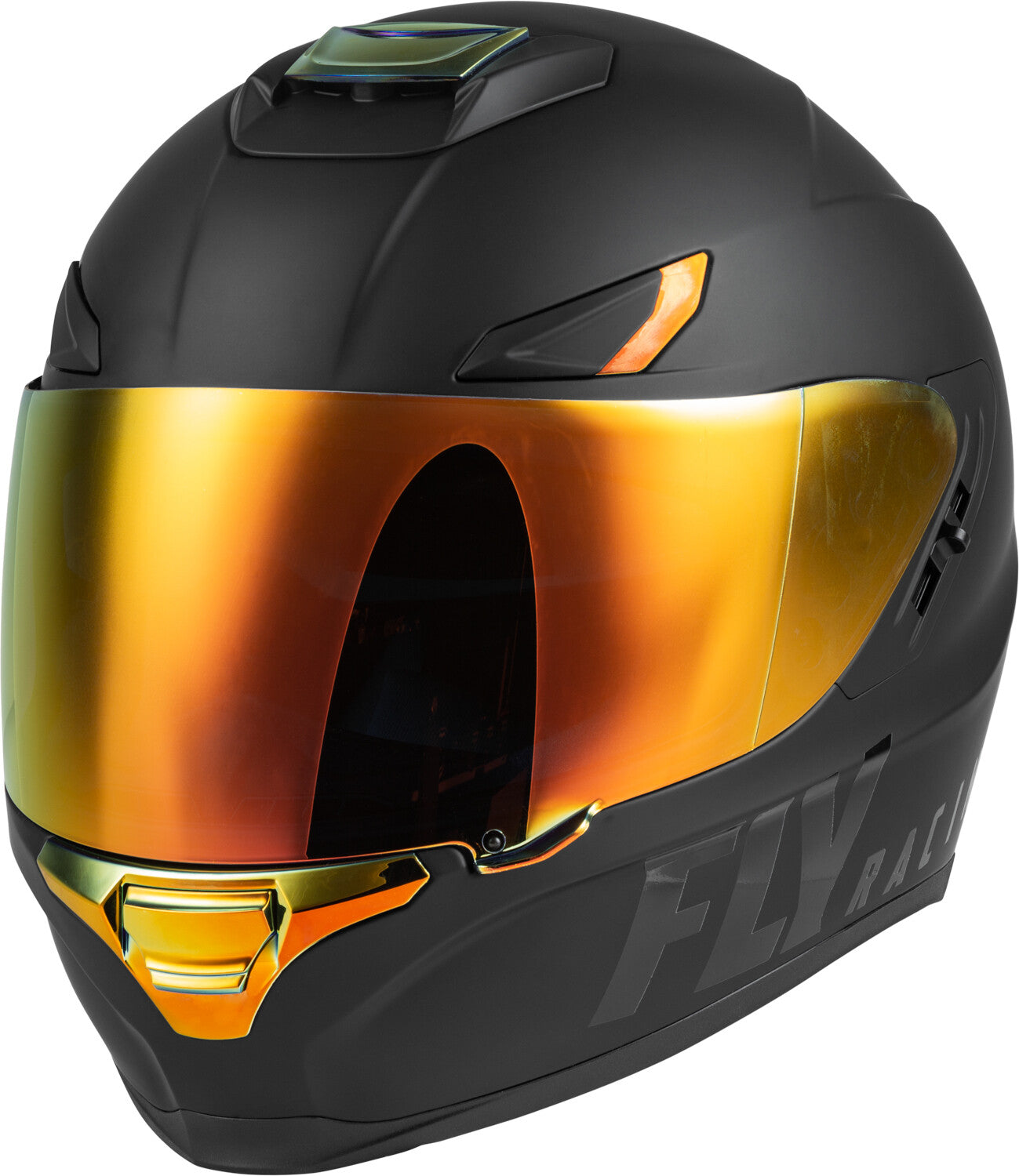 Fly Racing 73-8395 Sentinel Recon Helmet Matte Black/Fire Chrome