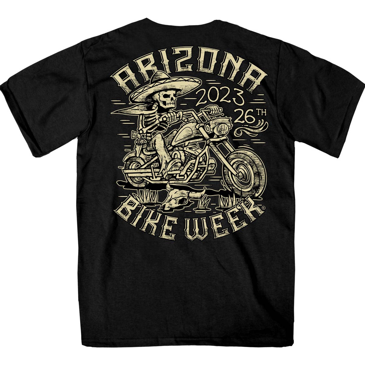 Hot Leathers AZM1344 Men's 2023 Arizona Bike Week Mexicali T-Shirt