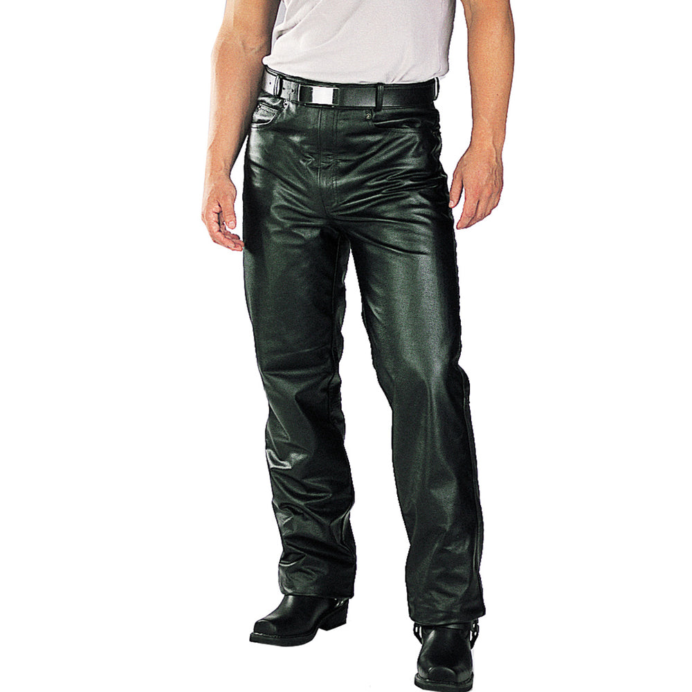 Xelement B7400 Men's 'Classic' Black Fitted Leather Pants – LeatherUp USA