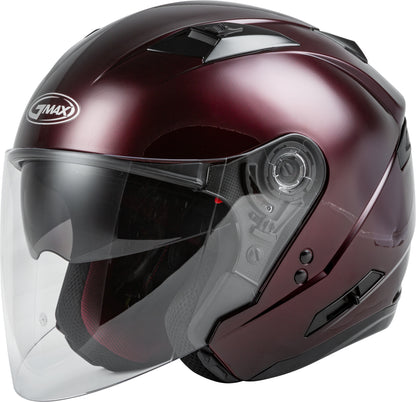Gmax 72-4859 OF-77 Open-Face Helmet Wine Red