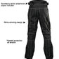 Xelement B4406 Men's Black Advanced X-Armored Tri-Tex White Stitched Fabric Motorcycle Pants