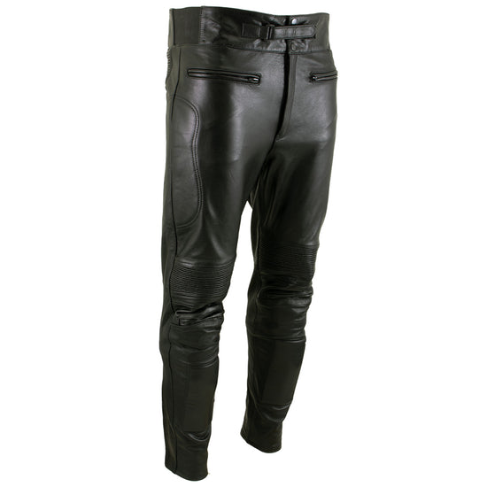 Xelement B7466 Men's 'The Racer' Black Cowhide Leather Racing Pants ...