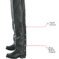 Xelement 7553 Women's Black 'Advanced Dual Comfort' Leather Chaps