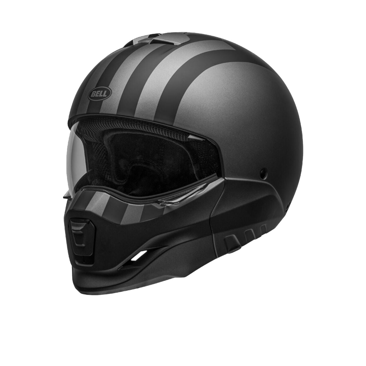 Bell Broozer ‘Full Face. Open Face. In Your Face’ 2 in 1 Motorcycle Free Ride Matte Gray and Black Helmet
