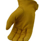 M-Boss Motorcycle Apparel BOS37550 Men's Yellow Full Grain Deerskin Gloves