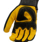 Xelement XG37548 Men's Yellow and Black Full Grain Deerskin Gloves