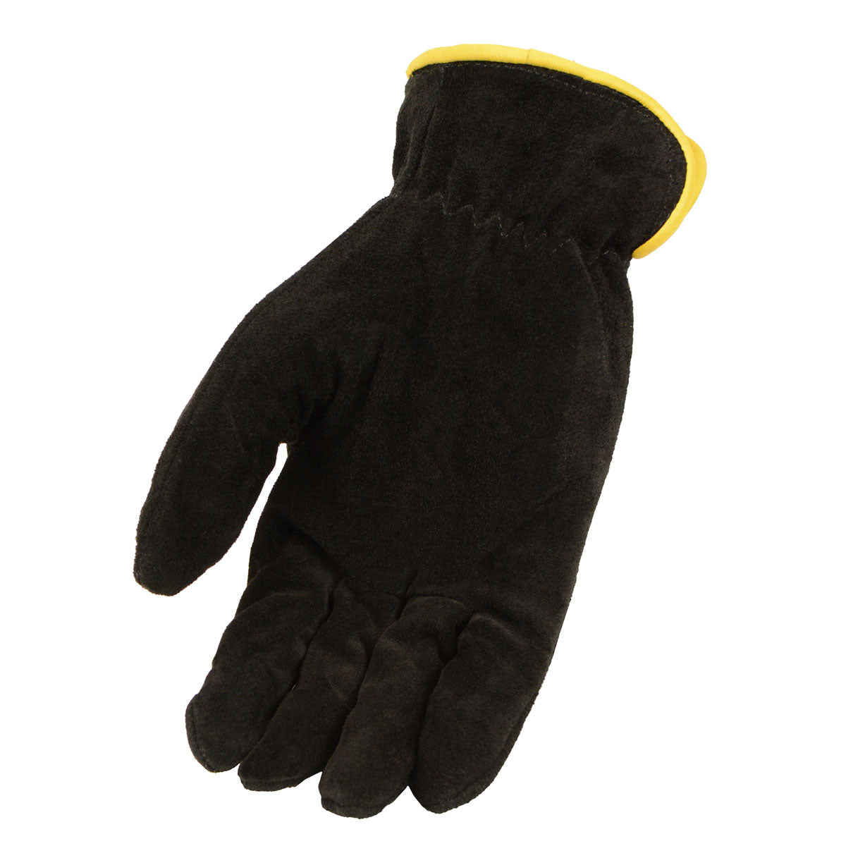 M Boss Apparel BOS37558 Men's Black and Tan Leather Deer Skin Gloves