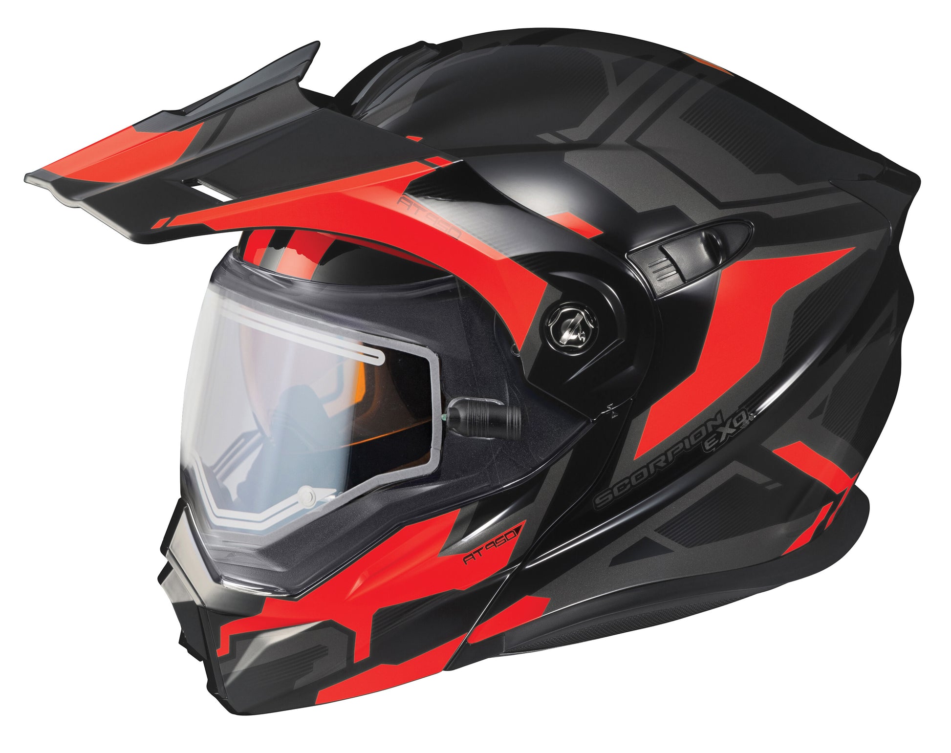 Scorpion Exo 75-2002 EXO-AT950 'Ellwood' Cold Weather Helmet Red  (Electric)