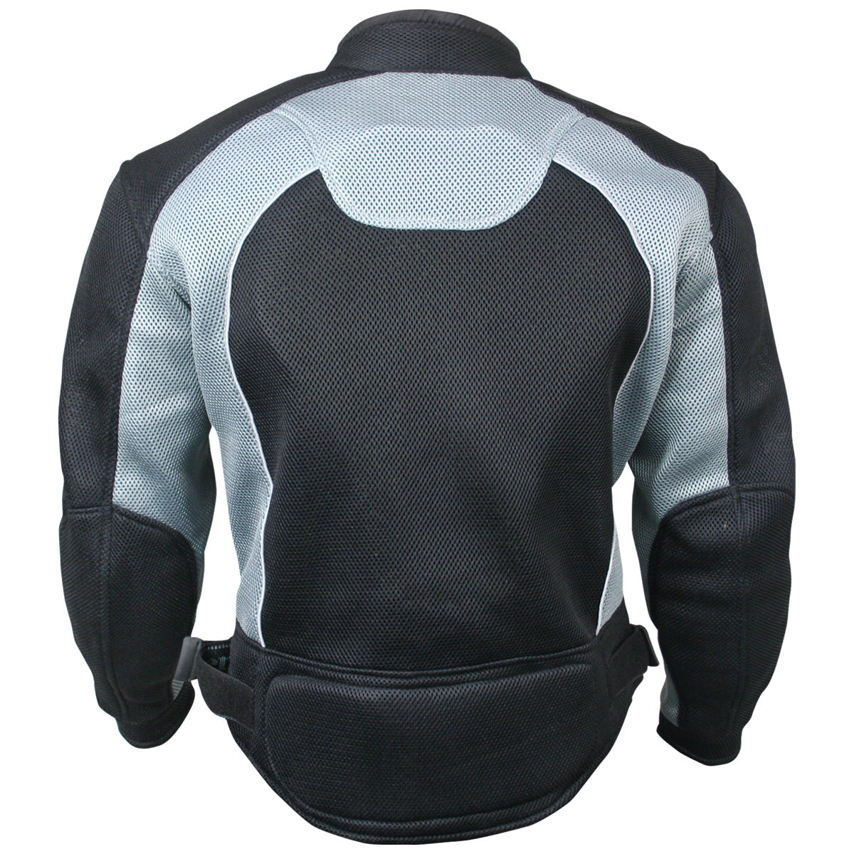 Xelement CF511 Men's 'Guardian' Black and Silver Mesh Sports Jacket with X-Armor Protection