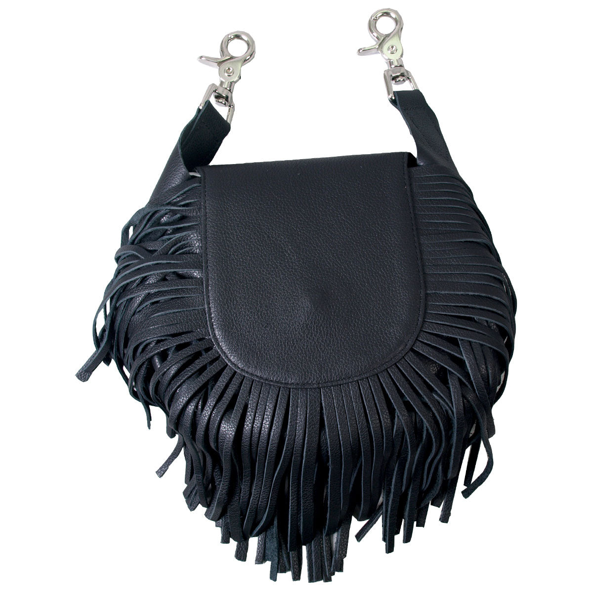 Hot Leathers CPF4002 Ladies Leather Clip Pouch with Fringe