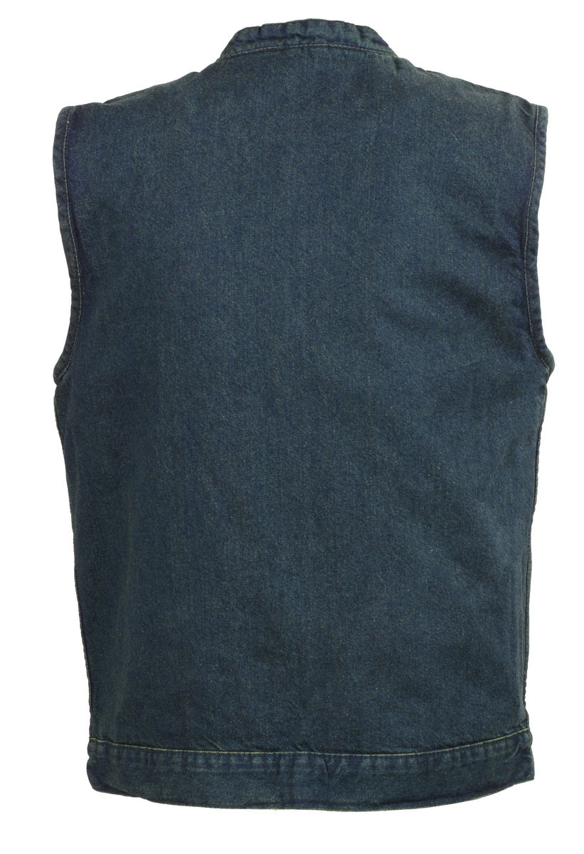 Club Vest CVM3000 Men's Classic Blue Denim Vest with Dual Front ...