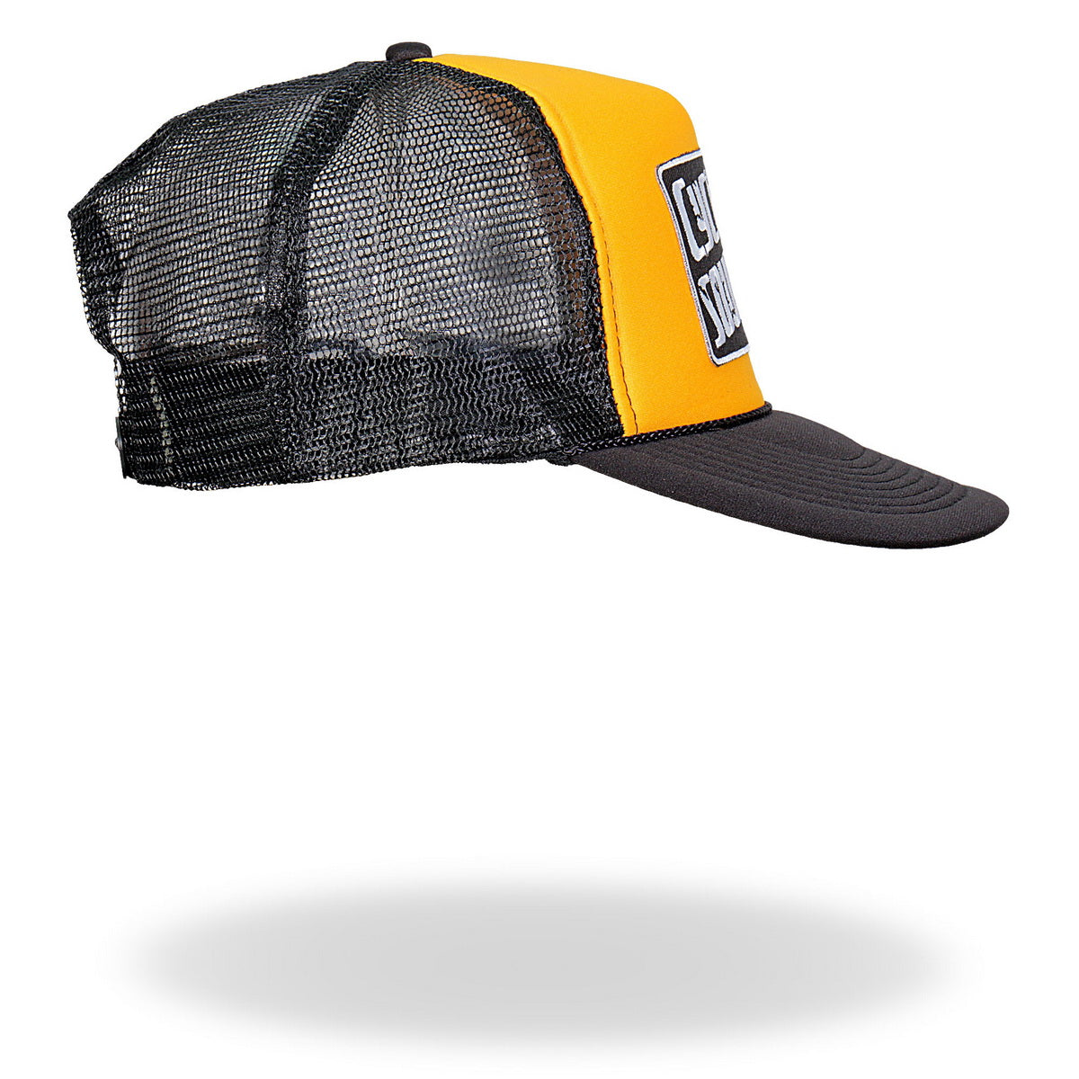 Hot Leathers CYA1005 Official Cycle Source Magazine Logo Gold and Black Snapback Trucker Hat