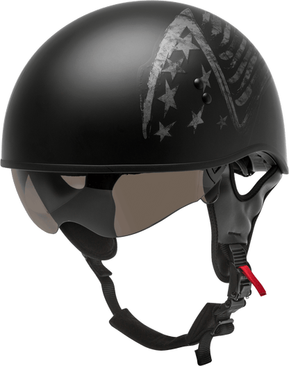 Gmax 72-5647 HH-65 'Bravery' Half HelmetMatte Black/Grey