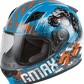 Gmax 72-4995 Youth GM-49Y 'Beasts' Full-Face Helmet Orange/Blue/Grey