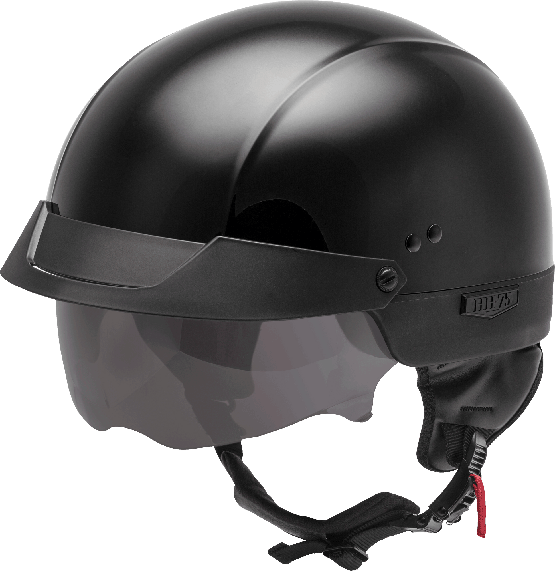 Gmax 72-6500 HH-75 Half Helmet Black