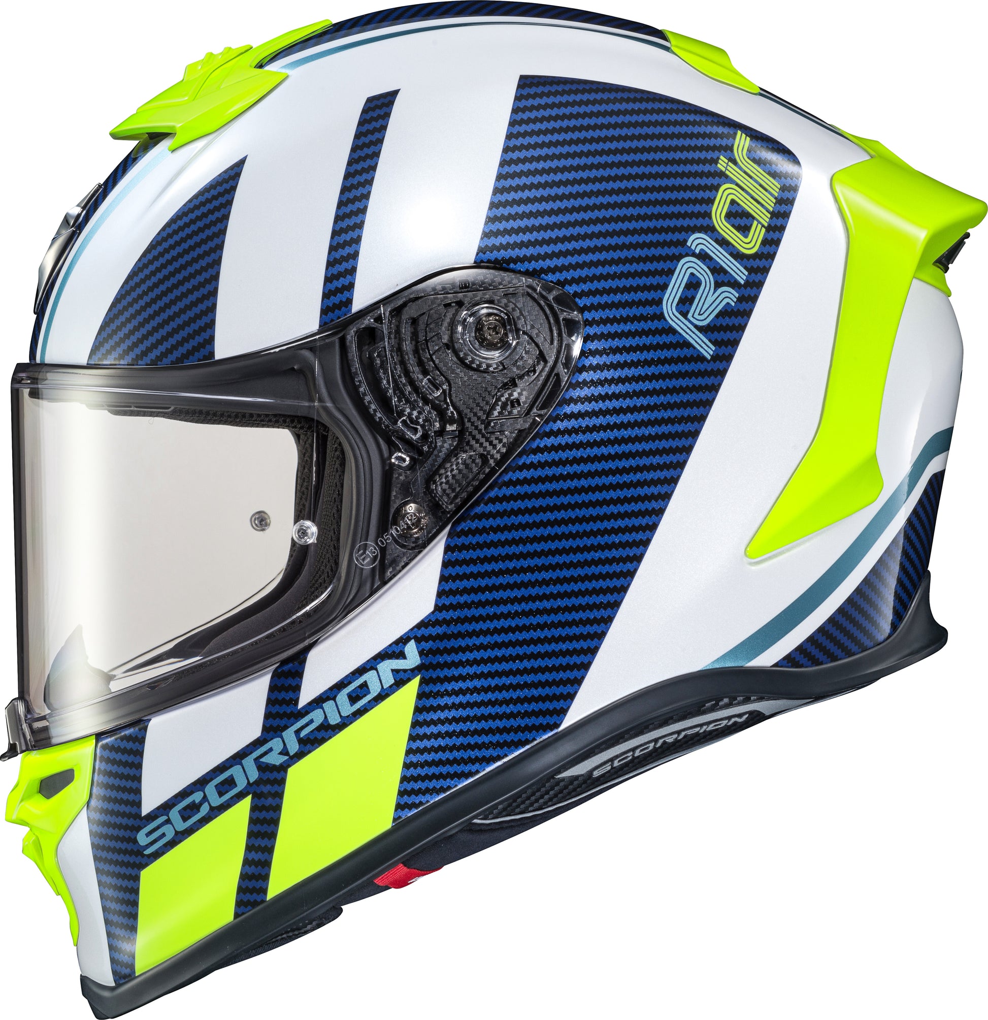 Scorpion Exo 75-1358 EXO-R1 'Air' Full Face Helmet Corpus White/Blue