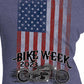 Hot Leathers EDL1064 Women's 2023 Daytona Bike Week Bling Bike Heather Blue T-Shirt