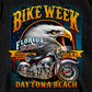 Hot Leathers EDM1184 Men's 2023 Daytona Beach Bike Week Eagle Bike Black T-Shirt